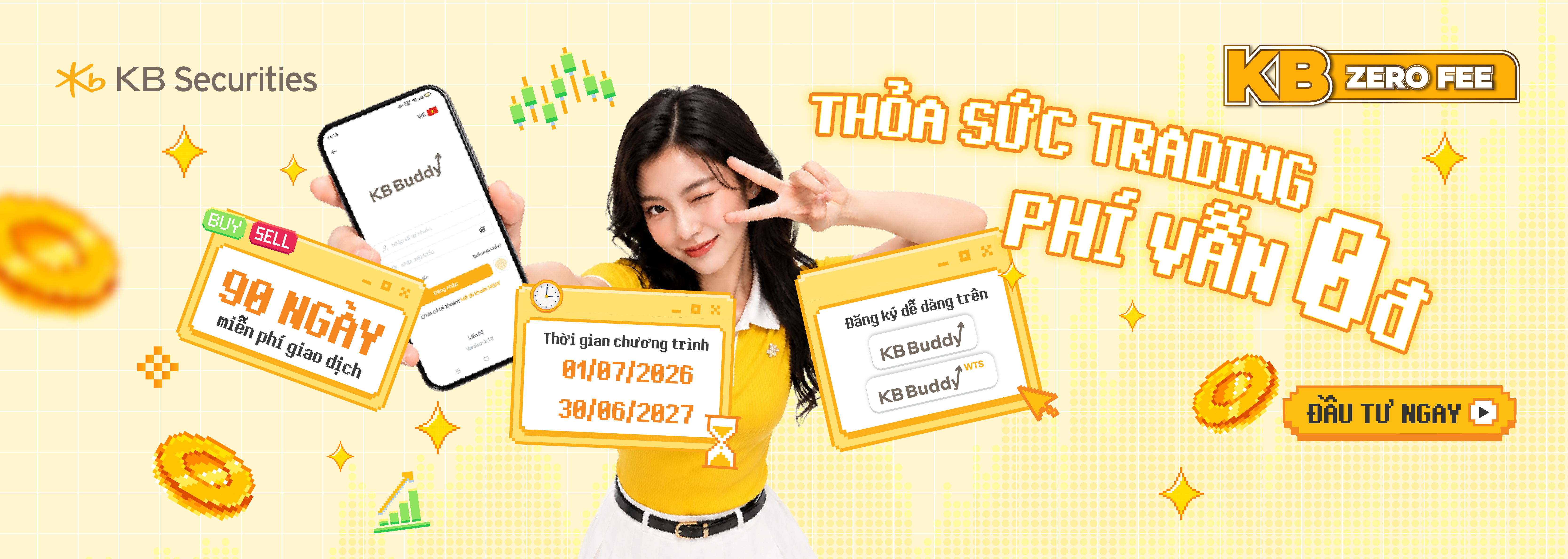 KB Zero Fee: Thỏa sức trading, phí vẫn 0Đ