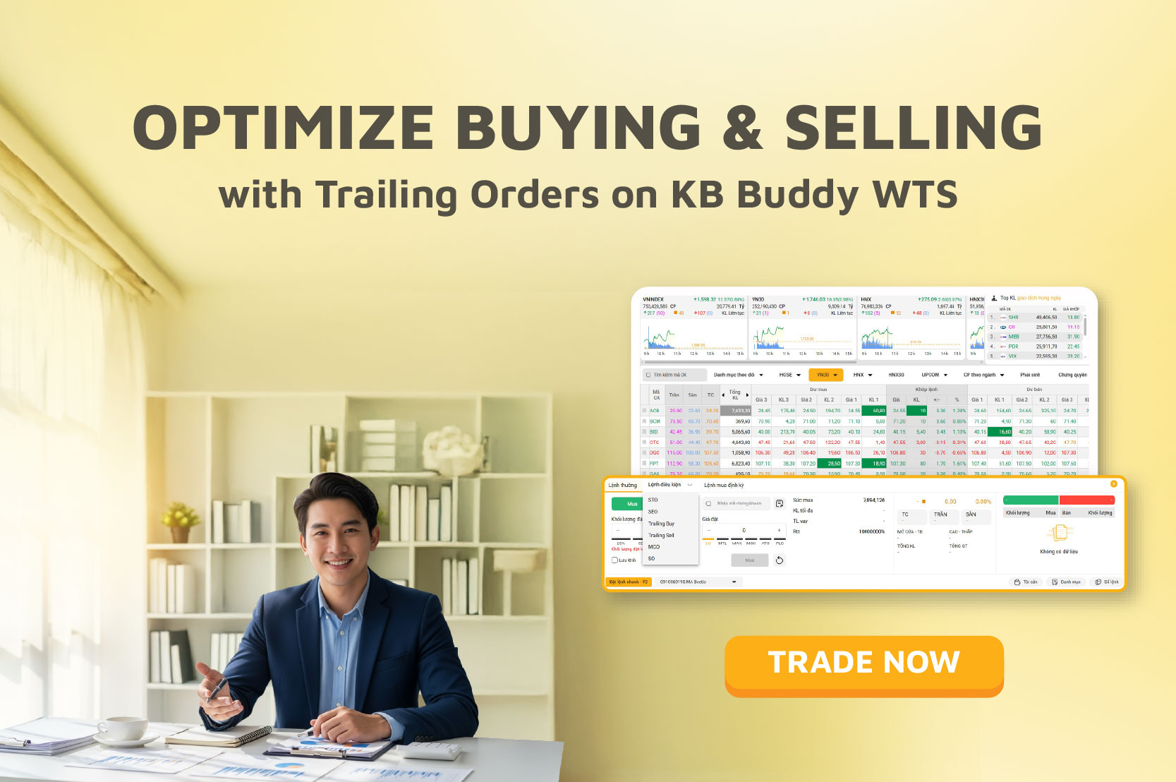 Trailing Buy & Sell Orders for the stock market are now live on KB Buddy WTS