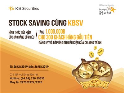 Công ty Chứng khoán KB Việt Nam ra mắt sản phẩm Stock Saving cùng KBSV