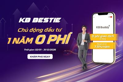 Ưu đãi KB Bestie - Chủ động đầu tư, 1 năm 0 phí