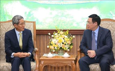 Phó Thủ tướng Vương Đình Huệ tiếp lãnh đạo Tập đoàn Tài chính Kookmin Hàn Quốc - VOV5