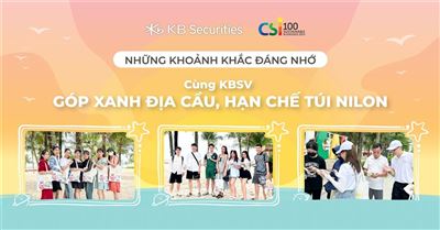 Chứng khoán KB Việt Nam triển khai hoạt động Góp xanh địa cầu, hạn chế túi nilon