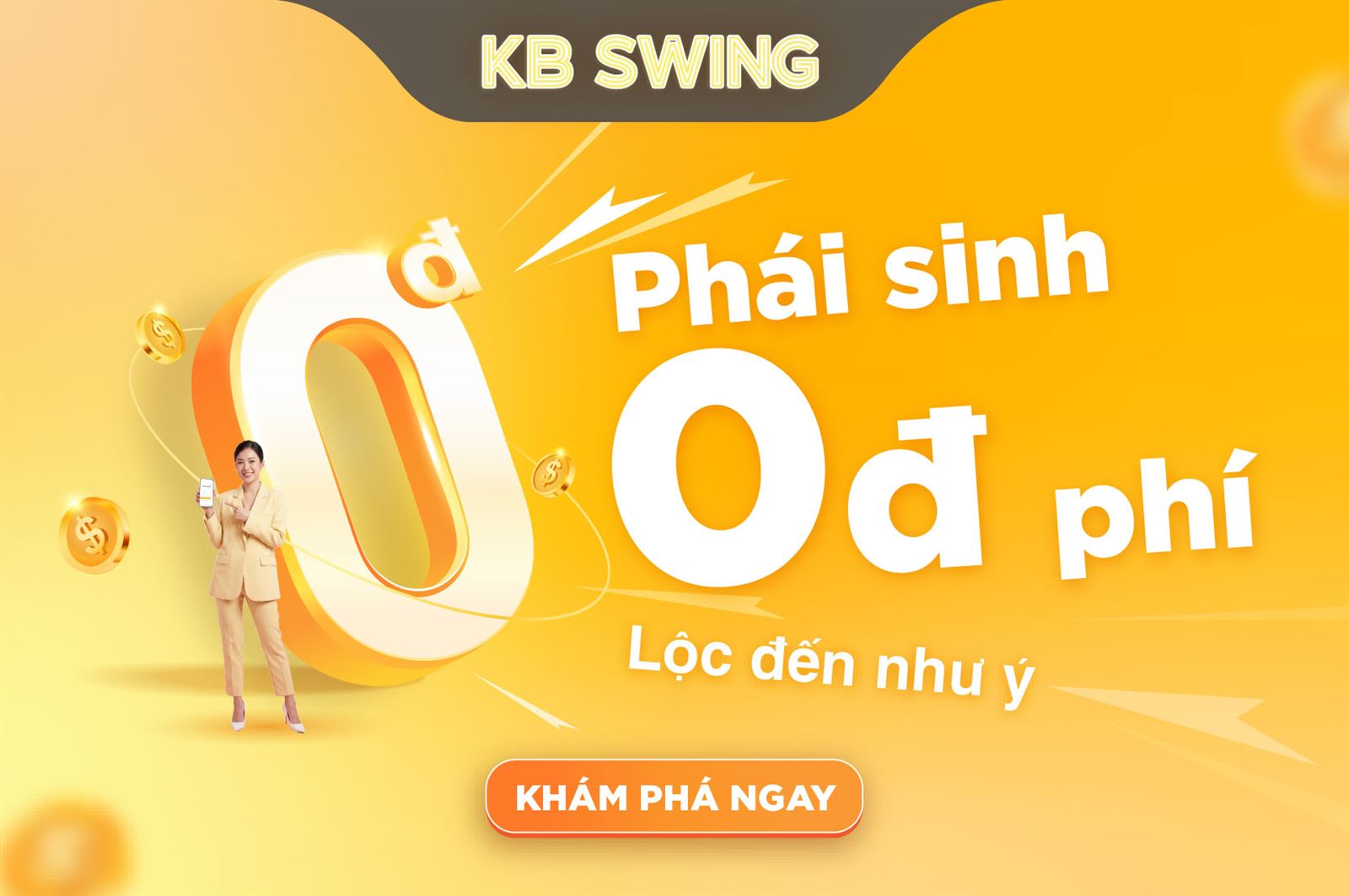 KB Swing - Giao dịch phái sinh 0đ phí